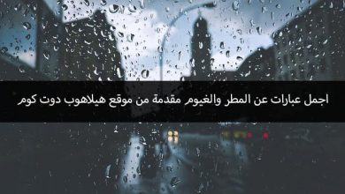 عبارات عن المطر والغيم
